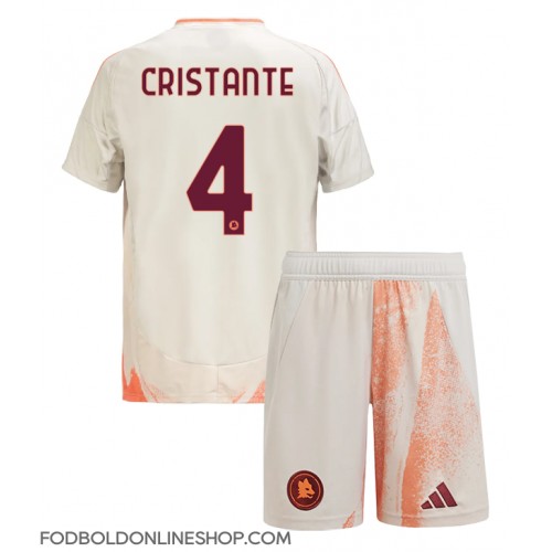 AS Roma Bryan Cristante #4 Udebane Trøje Børn 2024-25 Kortærmet (+ Korte bukser)